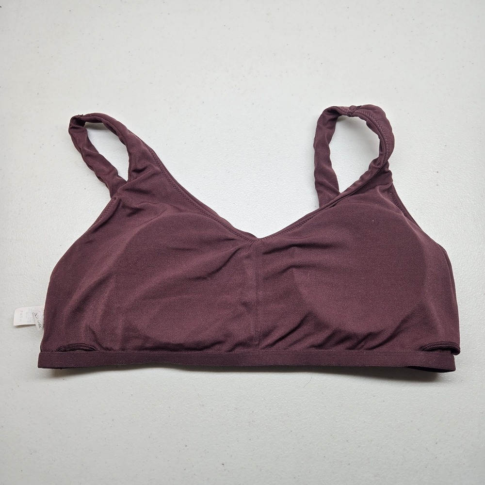 OFFLINE By Aerie Women Bra L/G Brown REAL ME Bralette Wireless Knit Strap